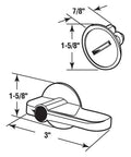 Diagram of Concealed Latch Lever Set For 1 Inch Partition Doors Cast Zamak Chrome Plated Privacy Lock For Bathroom Stall Partitions