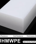 Ultra High Molecular Weight Polyethylene Tapping Block 3 By 6 By 2 Inch For Machining, DIY, Home Improvement Boss Grade, Heavy Duty