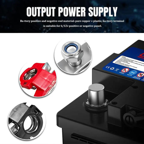 12V Top Post Battery Terminal Kit 2 Pack With 3 Way Quick Release Connectors For Car Cables Copper Tin Plated Positive And Negative Poles Auto Accessories