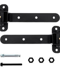 Heavy Duty Gate Hinges 900 Lbs Capacity, 180 Degree Open, Built In Ball Bearings, Bolt On Or Weld On, Beefy Solid Carbon Steel Hinges