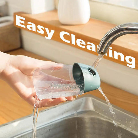 Toddler Faucet Extender 4 Pack Splash Free Sink Water Guide Kid Handwashing Helper in use under running water.