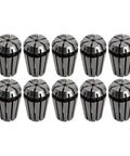 10 Pcs ER-11 Spring Collet Set Hardened Steel Clamping Fixtures Precision Round Holder Replacement Bits For 1/16 Inch Chuck.