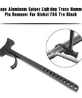 Black Aluminum Truss Hammer And Pin Remover Tool For Stage Lighting Two In One Rigging Hammer For Truss Assembly And Disassembly Quiet Pin Insertion And Removal Spigot Lighting Fit Heavy Duty Stage Gear, black aluminum tool with handle holes