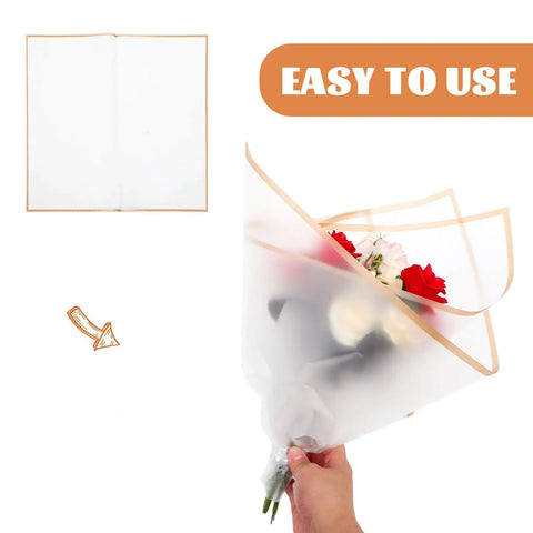 Floral Bouquet Wrapping Paper Waterproof Protective Wrap Paper 20 Sheets Cuttable for flowers, showcased with bouquet use.