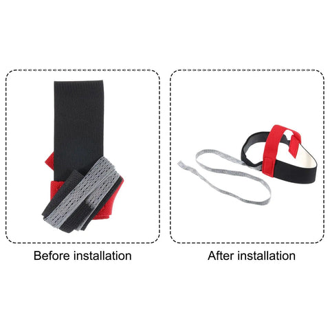 Before and after installation of ESD Anti Static Foot Heel Straps 10 Pack Adjustable Grounding Belt For Shoes