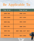 Table listing compatible BMW models and years for Heavy Duty Hex Head Sems Screws For Bmw Fender Liner And Engine Undercover Replacement Fasteners.