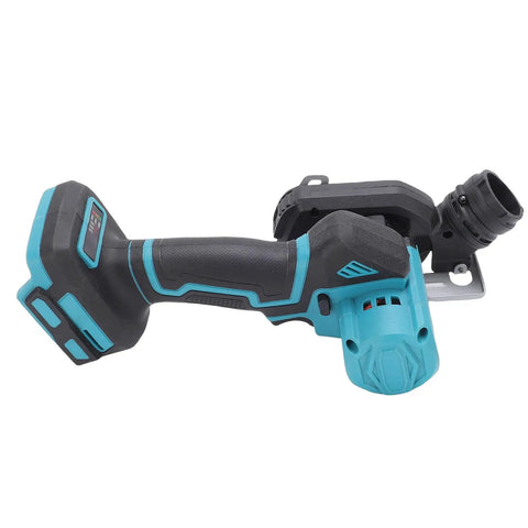Rugged Mini Cordless Circular Saw Engineered For Badass Cuts On Wood Metal Plastic Or Stone With 19000 Rpm Power And 3 Inch Blades Built For Garage Jobs Or Weekend Diy Hustle Now, showing handle and motor.