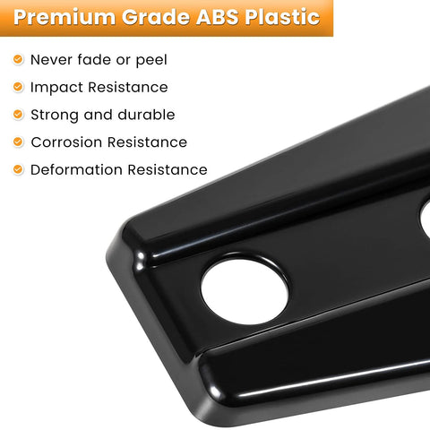 Door hinge cover trim for Jeep Wrangler JK/JKU, black ABS plastic exterior accessory