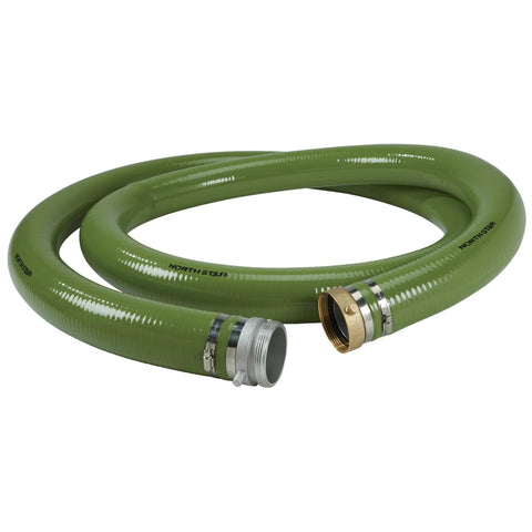 Hella Tough 3 Inch By 15 Foot Water Pump Suction Hose Featuring Anticollapse Reinforced Polymer Wall and Smooth Bore Interior.