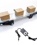 12V Variable Speed Industrial Conveyor Belt System With Controller 116 RPM Motor Heavy Duty Built To Last Pro Grade Aluminum And PVC Frame For Industrial And DIY Projects Compact 19 7 By 3 9 Inches shown with boxes