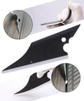 Front view of black vinyl wrap knife tool; car wrap kit for window tinting with replaceable blades
