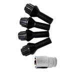 Top Tier Black Lug Stud Kit M12x1.5 For BMW Wheels Like E39 And E60 Plus E12 E28 Models, Heavy Duty Alloy Wheel Bolts Nuts Replacement Gear To Rock Your Ride Smooth. Black M12x1.5 BMW lug studs with locking wheel bolt socket