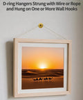 140 Piece Rock Solid D Ring Picture Hanger Screw Kit With Single And Double Hole D Rings For Hanging Heavy Frames Mirrors Canvas Wall Art With Easy Mounting Hardware For Quick Room Glow Up, D-ring hangers on a picture frame.