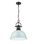 1 Light Pendant With Chain In Aged Brass, Black, Rubbed Bronze, Chrome Or Pewter Vintage Industrial Pendant Lighting With Open Bottom Shade For Kitchen Island, Dining Nook, Or Living Space