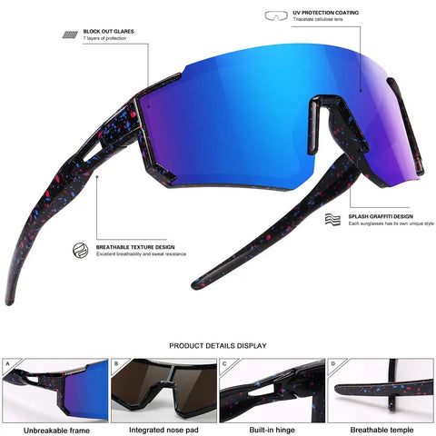 Kids Sports Sunglasses For Boys And Girls Youth Baseball And Softball Eyewear With UV400 Protection Lightweight Durable Frame