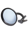 Easy Clip-On 7-Inch Convex Security Mirror With 9-Inch Adjustable Arm and Clip Mount, Black, 160-Degree Wide View For Home, Office, Or Desk Safety And Surveillance.