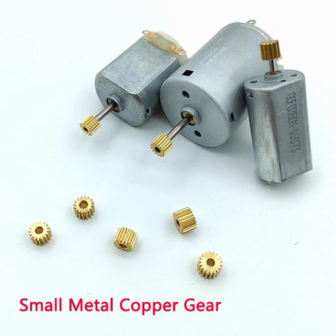 10pcs Brass Gears 15T Modulus 0.3M 1.98mm Bore 4mm Thick 5.1mm OD Metal Gear Set For Mini Cars And Aircraft Models, Fits 1.5mm Shaft Motors