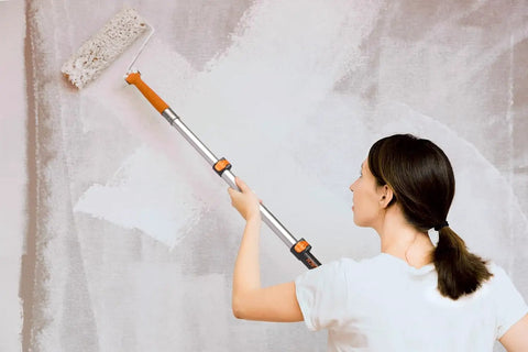 Telescoping Paint Roller Extension Pole With Universal Twist On Metal Tip For Grab And Go Reach Great For Painting Dusting