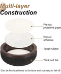 Four Pack Round Felt Furniture Sliders Smooth Floor Glides For Table And Chair Leg Protectors Heavy Duty Black Glide Pads with multi-layer construction.