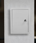 Outdoor Aluminum Junction Box 300x400x160mm mounted on wall, weatherproof enclosure for electrical control and breaker use.