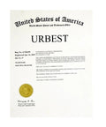 United States patent document for URBEST, issued April 14, 2015, displaying official seal and registration information.