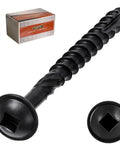Pocket Hole Wood Screws No 8 By 2 Inch 300 Pack Black Square Drive Self Tapping Fasteners For Cabinets and Furniture