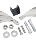 Steel Bolt On Rear Panhard Bar For 8 Inch And 9 Inch Rear Axles With Rock Solid Pinion Bearing Support Mount Track Bar Set Two Inches Higher For Maximum Control Adjustable Length For A Custom Fit. bolt-on steel brackets and mounting hardware for rear axle track bar setup