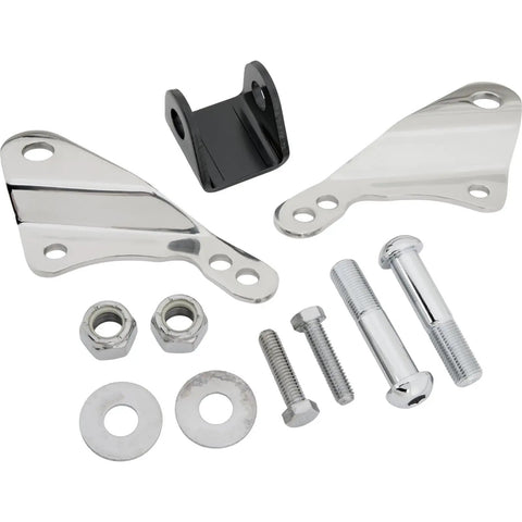 Steel Bolt On Rear Panhard Bar For 8 Inch And 9 Inch Rear Axles With Rock Solid Pinion Bearing Support Mount Track Bar Set Two Inches Higher For Maximum Control Adjustable Length For A Custom Fit. bolt-on steel brackets and mounting hardware for rear axle track bar setup