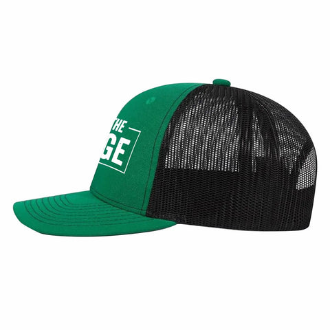 Breathable Low Profile Trucker Cap For Men With Adjustable Buckle Dope Modern Baseball Hat in green front left view