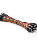 Forty Piece 10cm Multicolor Male To Female Jumper Wires Dupont Cable Set For Arduino And Raspberry Pi Makers, 2.54mm Pitch