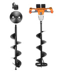 Beast Mode 40V Electric Ice Auger With 8 Inch Diameter For Ice Fishing And Earth Auger Use Two In One Battery Powered Setup