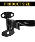 1-3/8 Inch Wall Mount Fork Gate Latch With Padlock Hole And Hardware, Heavy Duty Galvanized Steel Build, Black Finish