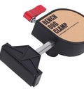 Adjustable Screw Clamp Kit for Workbench close-up, non-slip rubber pad, aluminum alloy construction for 19mm holes