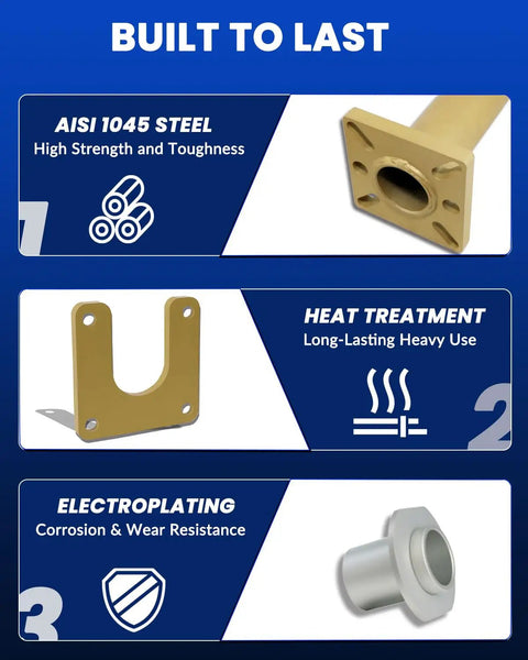 Rear Axle Bearing Puller And Install Tool Kit With 40mm Bearing Driver And Adapter Plate durability features infographic