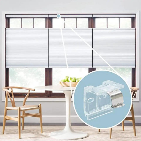 Four Pack Window Shade Mounting Brackets Clips For 1 Inch Pleated Honeycomb Cordless Blinds Headrail Holder with metal clip