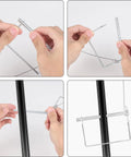 4 Pack Square Trailer Hitch Pins One Quarter By Four Inch Heavy Duty Zinc Plated Carbon Steel Locking Pins With Anti Lost Rope Ring For Farm Boats RVs Utility Trailers Towing Accessories being assembled and secured.