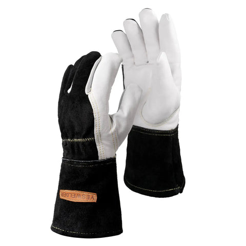 Goatskin TIG Welding Gloves With High Dexterity Premium Top Grain Leather Heat Resistant And Durable Kevlar Reinforced Stitching True Fit Large Heavy Duty Work Gloves For Welding