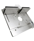 Heavy Duty Aluminum Router Table Insert Plate With Hella Precise Cnc Dial Scale and Smooth Gliding Miter Fence, top view