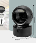 Omnidirectional Desktop Barcode Scanner For 1D 2D And QR Codes, Auto Sensing USB Wired Reader with LED light in retail setting