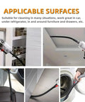 Ultra Flexible 22 Inch Long Crevice Tool for Dyson V7 to V15 Vacuums cleaning various surfaces and tight spaces.