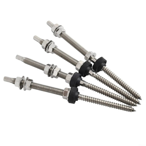 Stainless steel M10 pole screws from L Angle No Fuss Roof Mount Kit For Trapezoidal Metal Panels with EPDM seal