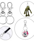 Heavy Duty 104 Piece Swivel Snap Hooks With Silver Lobster Claw Clasps And Keychain Rings For DIY Craft Projects with cute keychains.