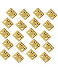 20 Pack Mini Cabinet Door Hinges For Dollhouses And Small Wooden Boxes, lightweight tiny hinge set in gold finish