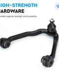 Beefed Up Front Upper Control Arm With Ball Joint Universal Fit For Chevy Silverado Cadillac Escalade ESV EXT Avalanche Express Suburban Tahoe GMC Savana Sierra Yukon XL 1500 2500 1999 To 2006 black steel arm with ball joint and bushings