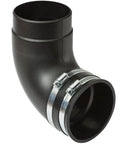 4 Inch Quick Connect Elbow For Dust Collection System With Leak Free Rubber Boot Includes Metal Hose Clamps And Fittings Keeps Suction Strong