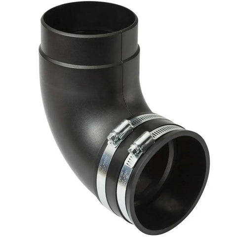 4 Inch Quick Connect Elbow For Dust Collection System With Leak Free Rubber Boot Includes Metal Hose Clamps And Fittings Keeps Suction Strong