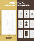 Block Those Dreaded Seasonal Drafts Dead In Their Tracks With This 30 Pack Of Eva Foam Outlet Insulator Pads design layout with dimensions.