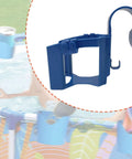 Close-up of Poolside Cup Holder Detachable Drinks Stand For Pool Bar Edge Beverage Storage Accessory With Hook PP Blue