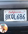 Tough As Nails Anti Theft License Plate Screw Kit With Premium Stainless Steel Rust Proof Security Bolt Fasteners Universal Car Auto Tag Mounting Hardware For Any Ride Silver Set on California vehicle tag.