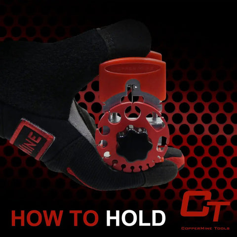 Hassle Free Portable Handheld Copper Wire Stripper For Scrap Wire Recycling Adjustable Cable Tool with glove holding it